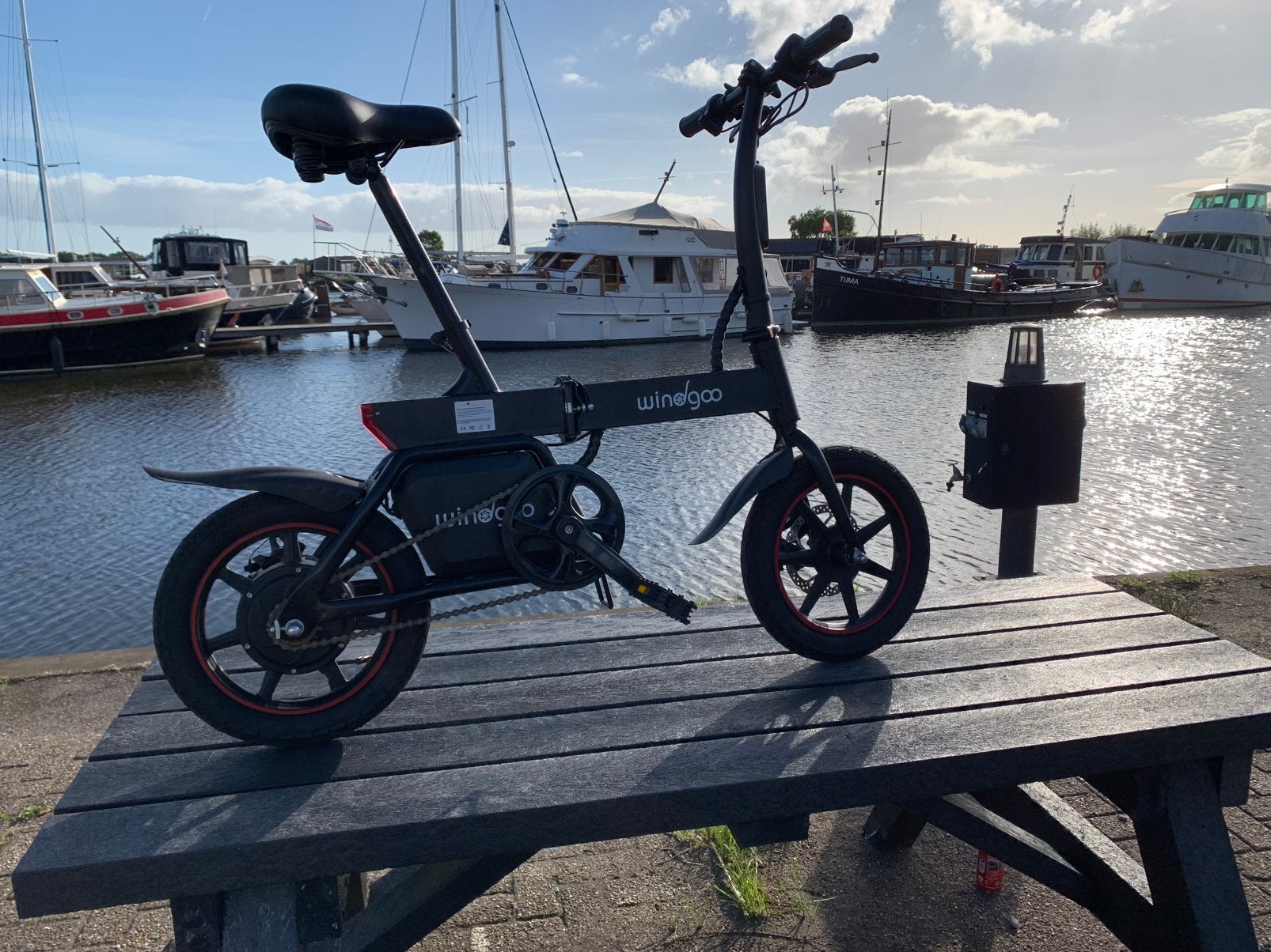 Windgoo elektrische vouwfiets nieuw 1000m  gefietst 8- 2026, Ophalen, Zo goed als nieuw, Schijfrem, Dames