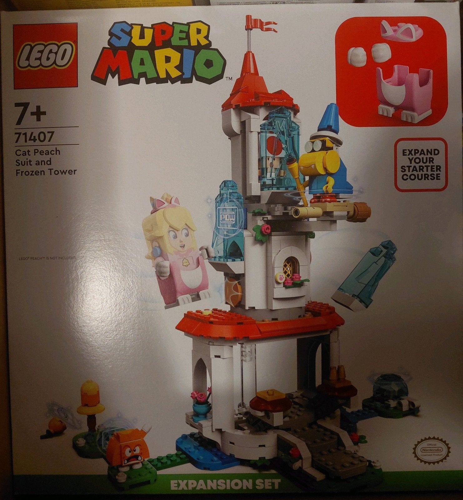 LEGO Super Mario 71407 Cat Peach Suit en Frozen Tower, Ophalen of Verzenden, Nieuw, Overige merken
