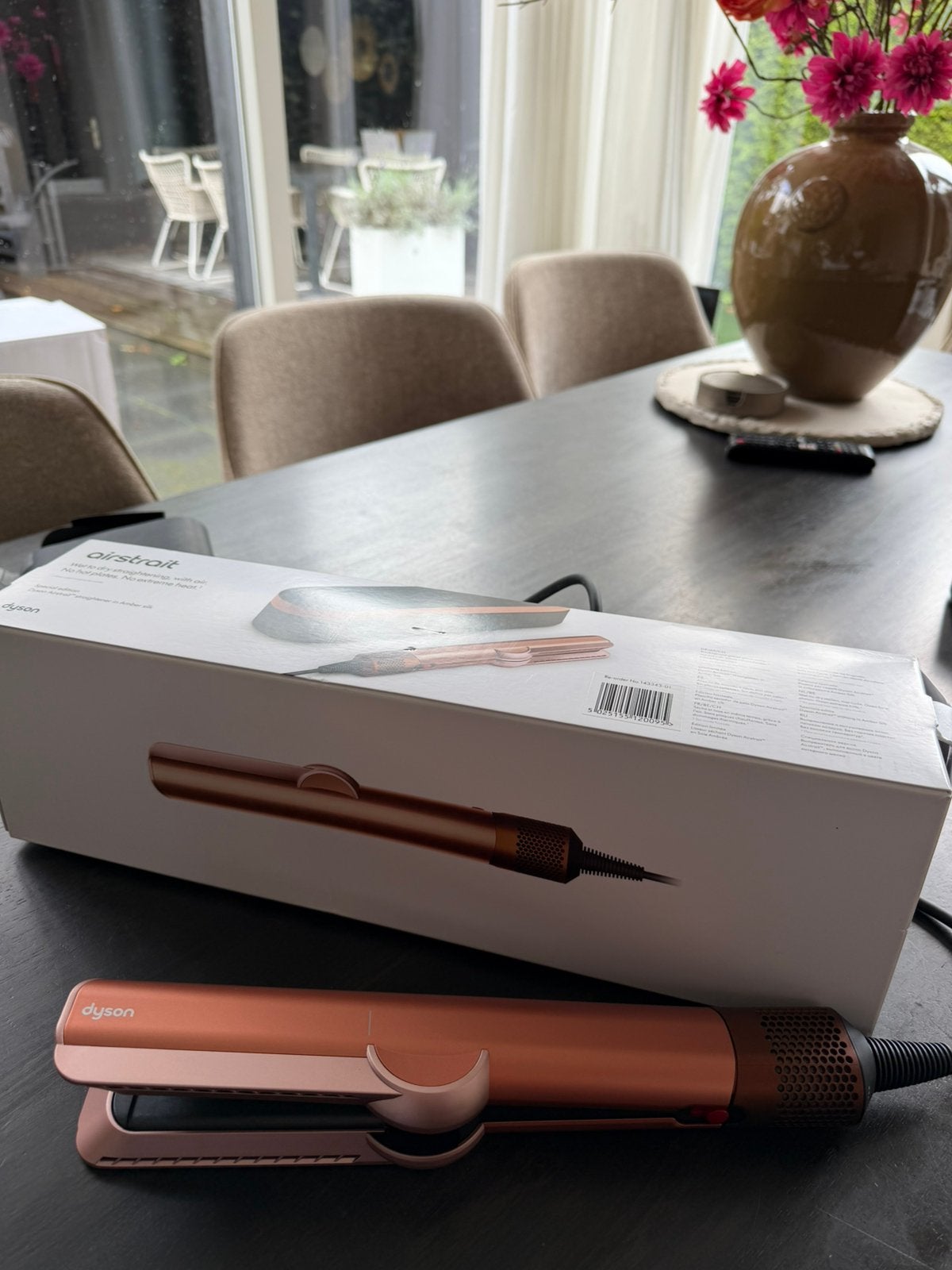 Dyson airstrait amber silk, Ophalen, Zo goed als nieuw, Föhn of Haardroger