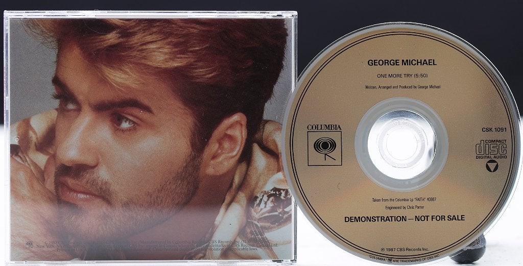 George Michael Zeldzaam!  GOLD PROMO CD US One more try!, Pop, Ophalen of Verzenden, Promo, Single