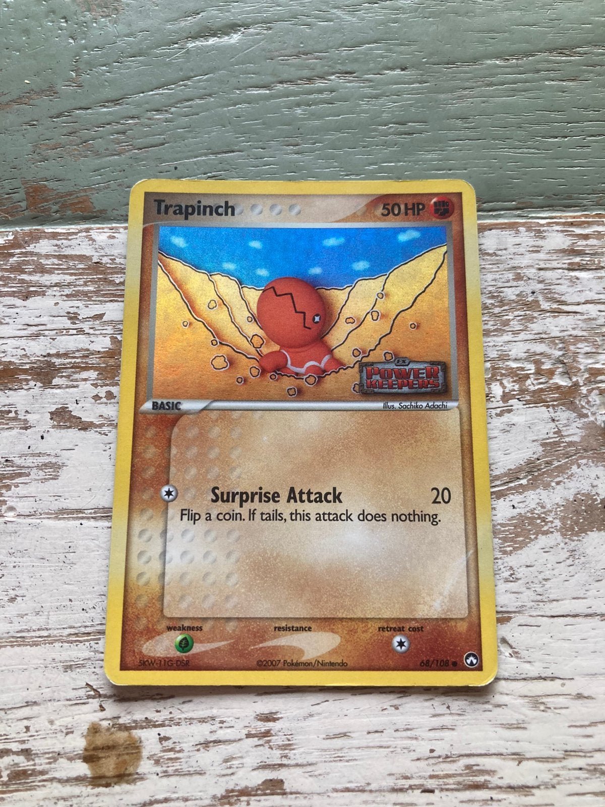 Pokemon kaart Trapinch Reverse Holo Stamped, Ophalen of Verzenden, Zo goed als nieuw