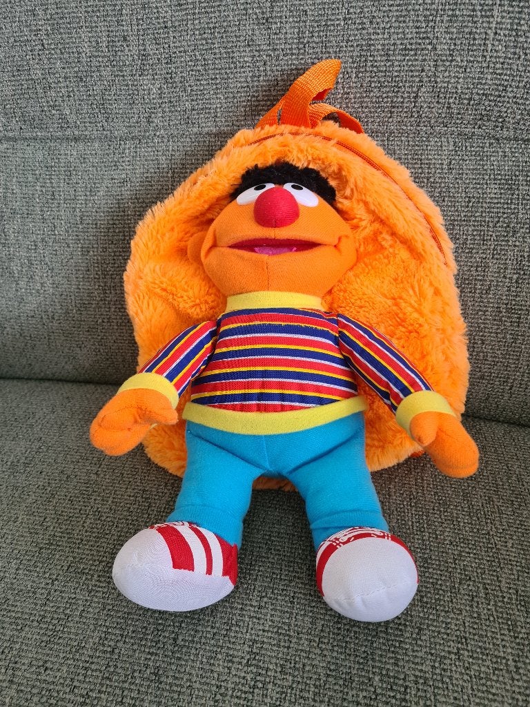 Sesamstraat sesame street ernie rugzak rugtas tas knuffel, Oranje, Overige merken, Overige karakters, Overige typen