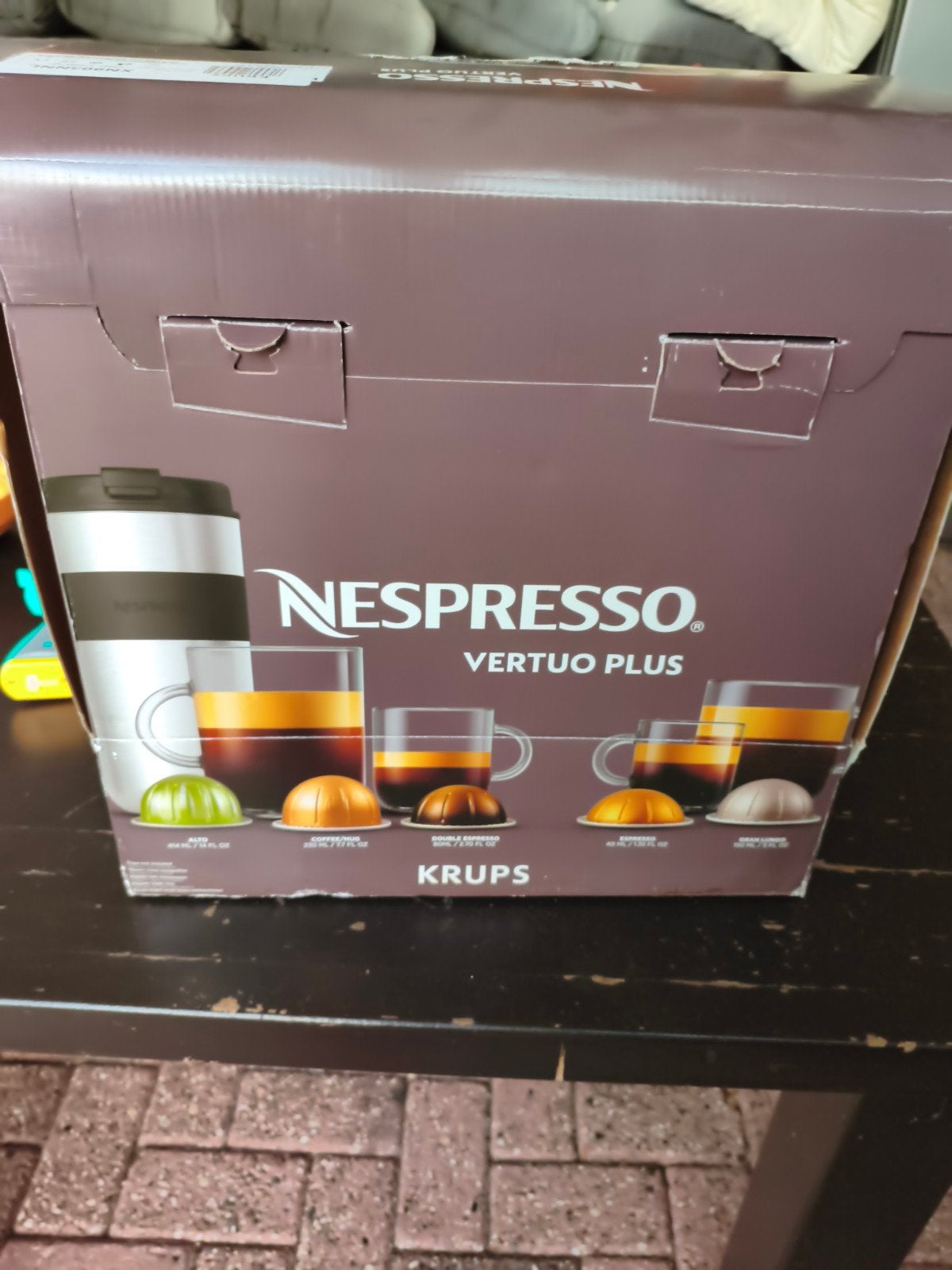 Nespresso Vertuo Plus Krups koffiemachine, Ophalen, Zo goed als nieuw, Koffiemachine, Koffiepads en cups