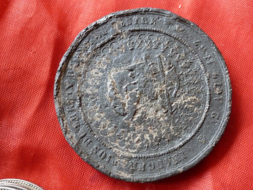 Belgie - oude medaille Administration Communale de Binche, Ophalen of Verzenden, Overige materialen, Buitenland