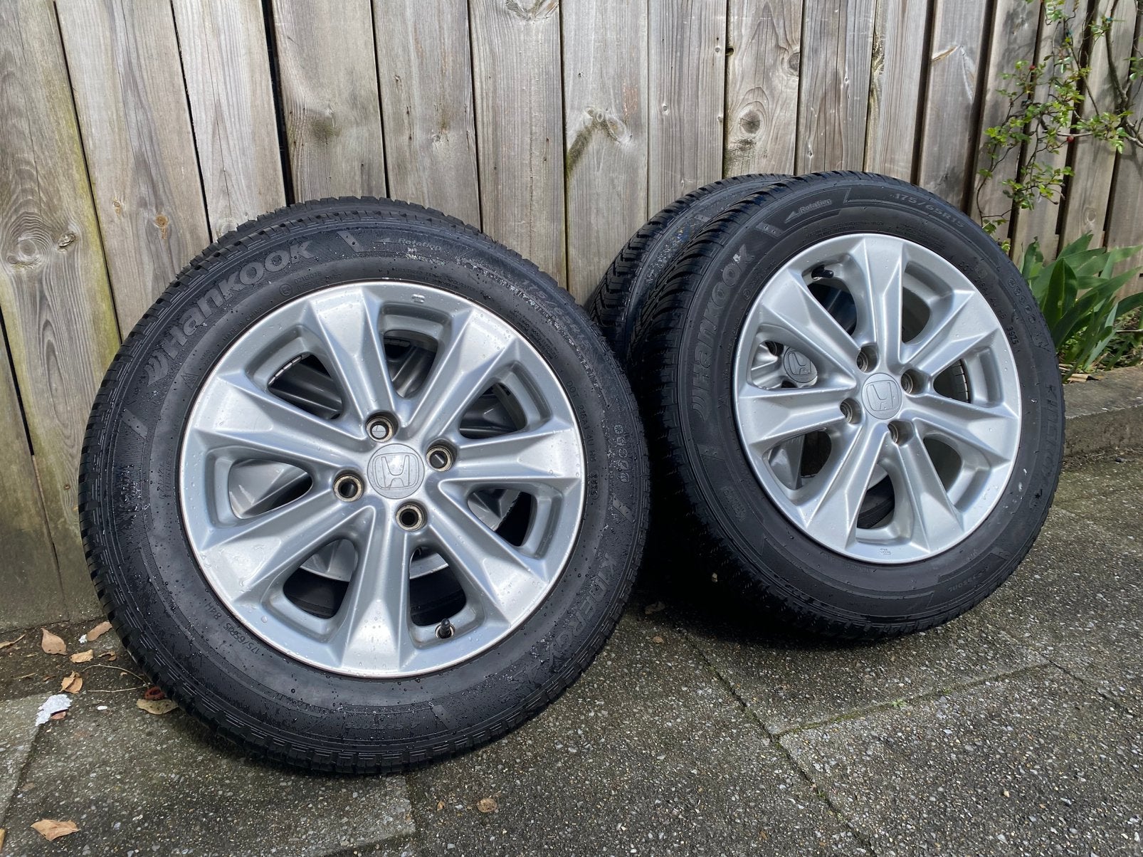 15” lichtmetalen velgen 4x100 met nieuwe all season banden, Auto-onderdelen, Banden en Velgen, Ophalen, 15 inch, 175 mm, Banden en Velgen