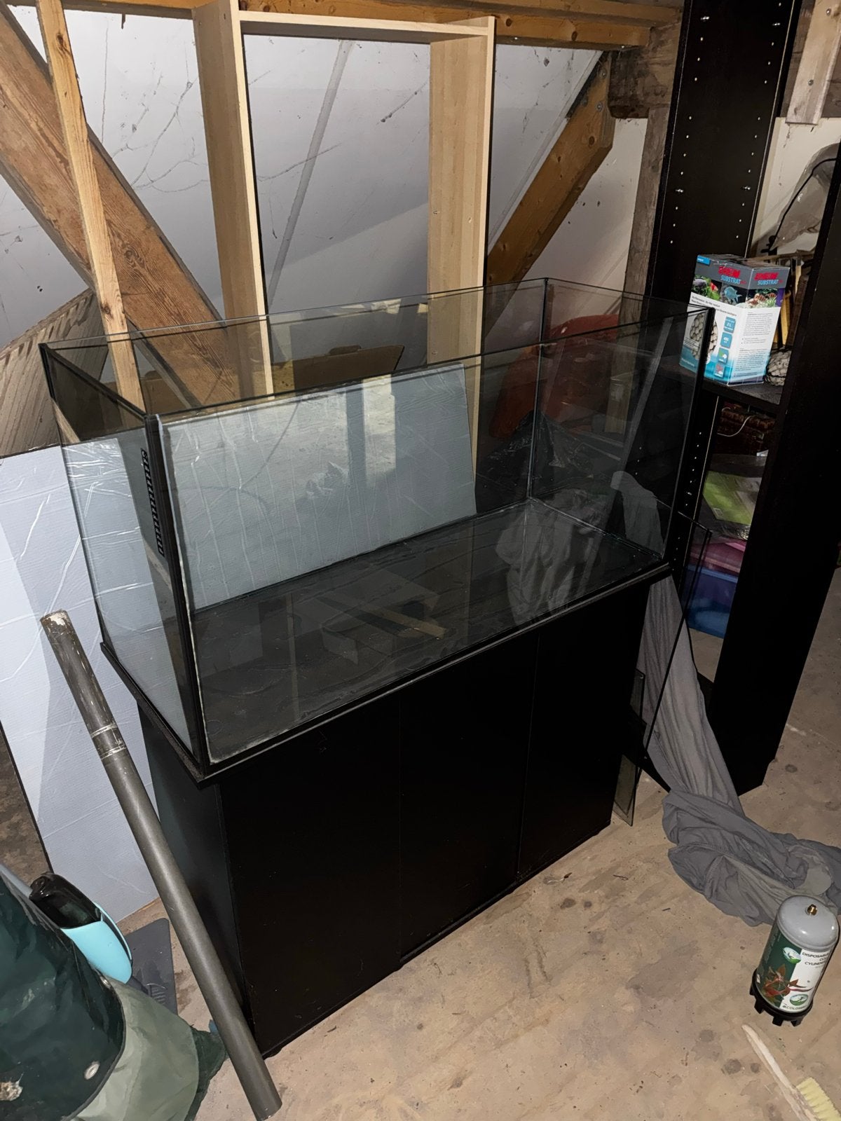 Aquarium 100x40x50, bijbehorende kast zwart (juwel), Ophalen, Zo goed als nieuw, Aquariummeubel, Juwel