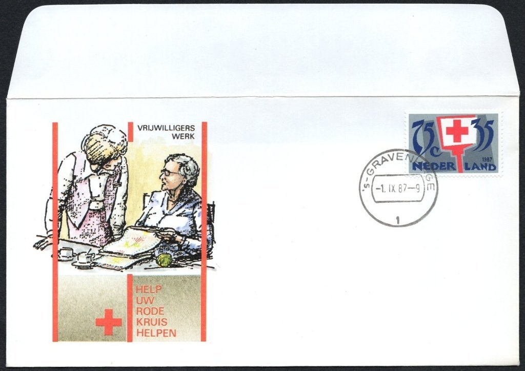 Vrijwilligers werk - Help uw Rode Kruis helpen 1987, Verzenden, Envelop