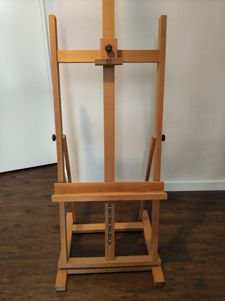 Beukenhouten atelier-schildersezel, Ophalen, Zo goed als nieuw
