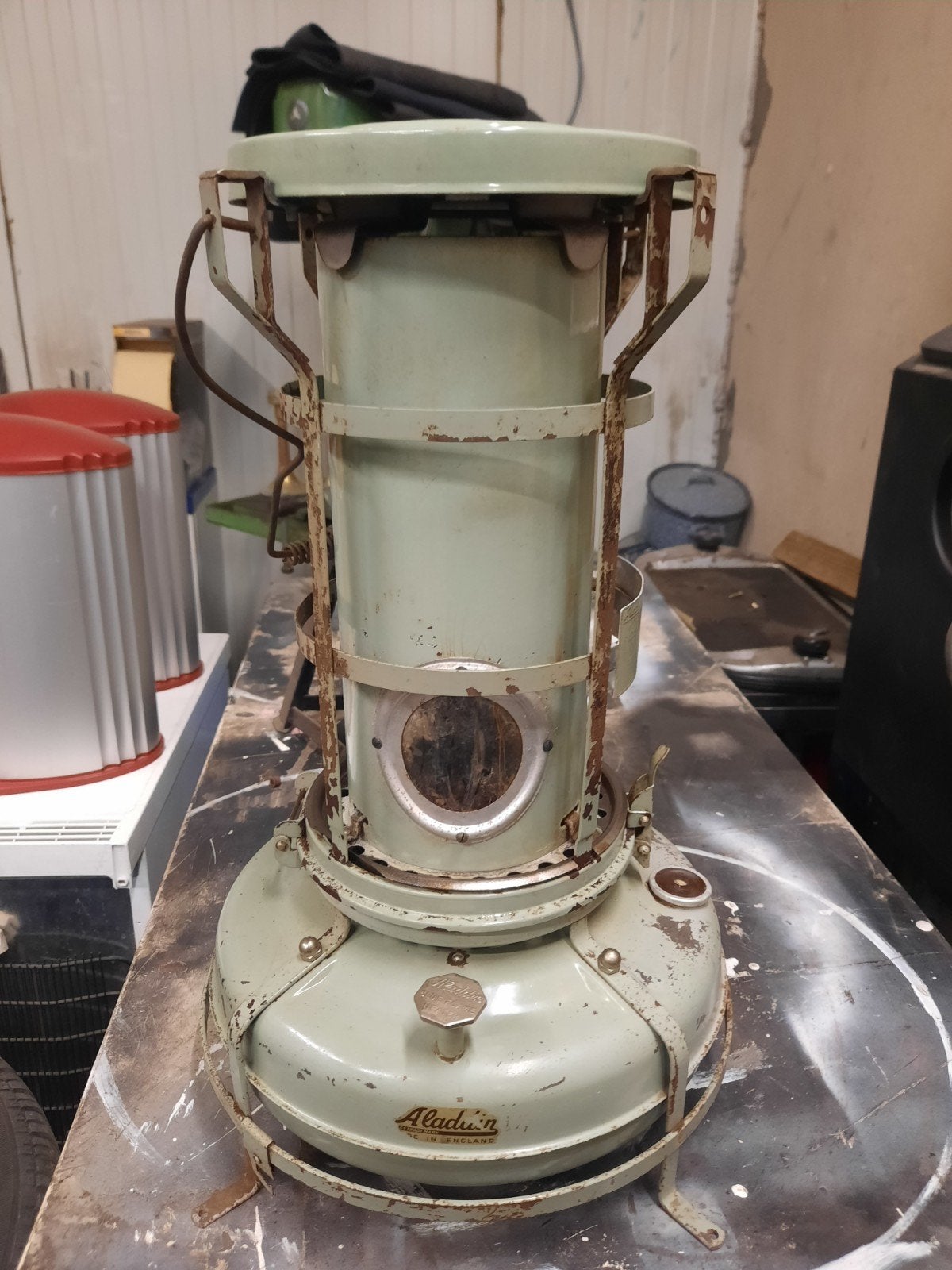 Vintage Aladdin petroleumkachel - Made in England, Ophalen of Verzenden