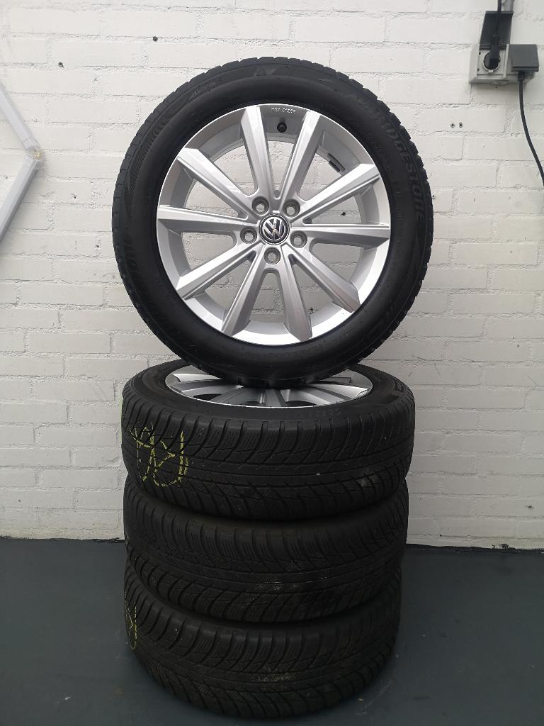 Volkswagen Polo, 5x100, 185/60R16 Bridgestone winterbanden, Auto-onderdelen, Ophalen, Gebruikt, 16 inch, Banden en Velgen