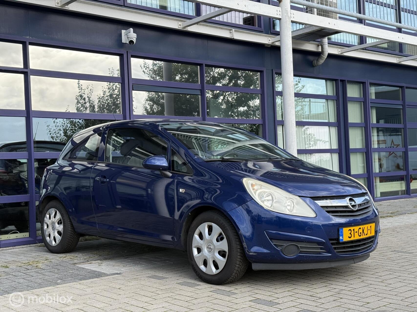 Opel Corsa 1.2-16V Enjoy | Airco | Elek Pakket| APK, Voorwielaandrijving, 450 kg, Blauw, 1229 cc