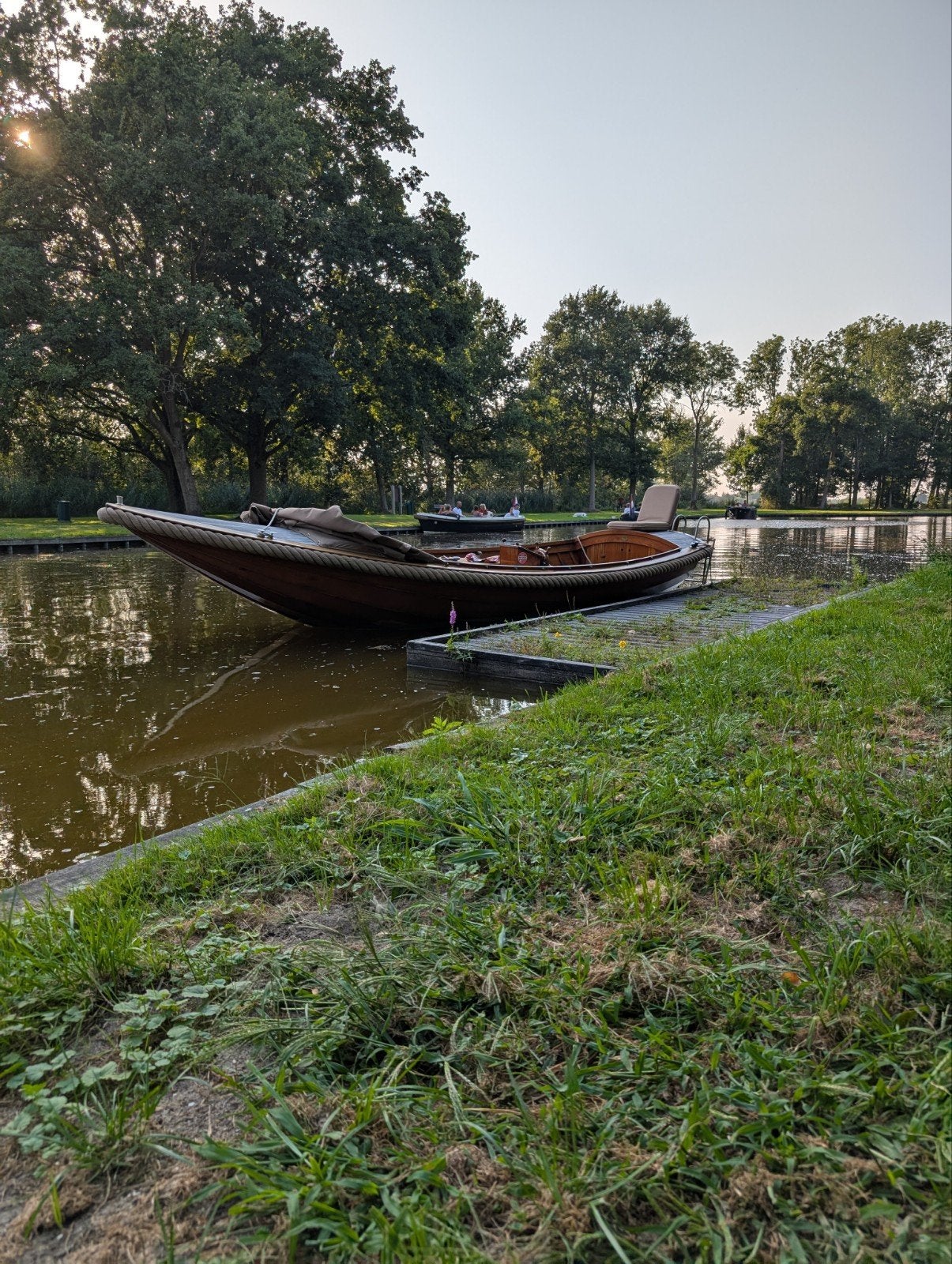 Werf gebouwde mahonie houten Vlet met nieuwe Vetus diesel, Ophalen, Binnenboordmotor, Diesel, Zo goed als nieuw
