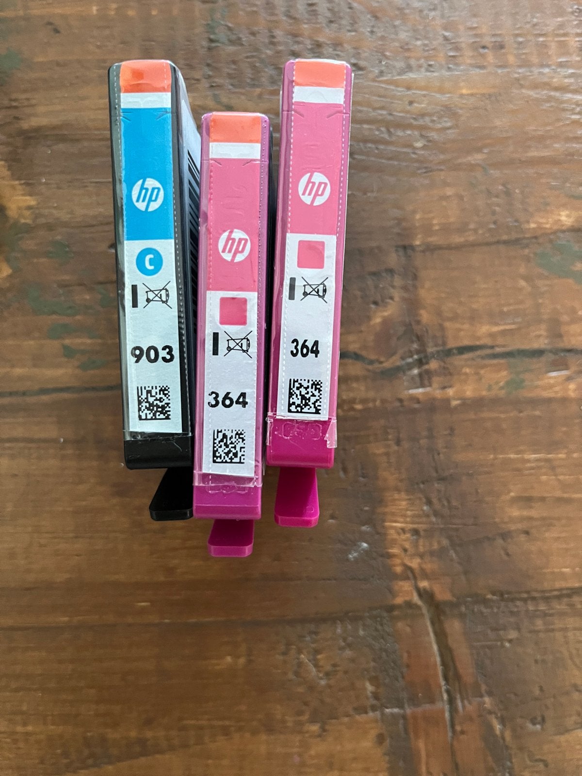 HP inktcartridges: 903 C en 364 (2x), Ophalen of Verzenden, Nieuw