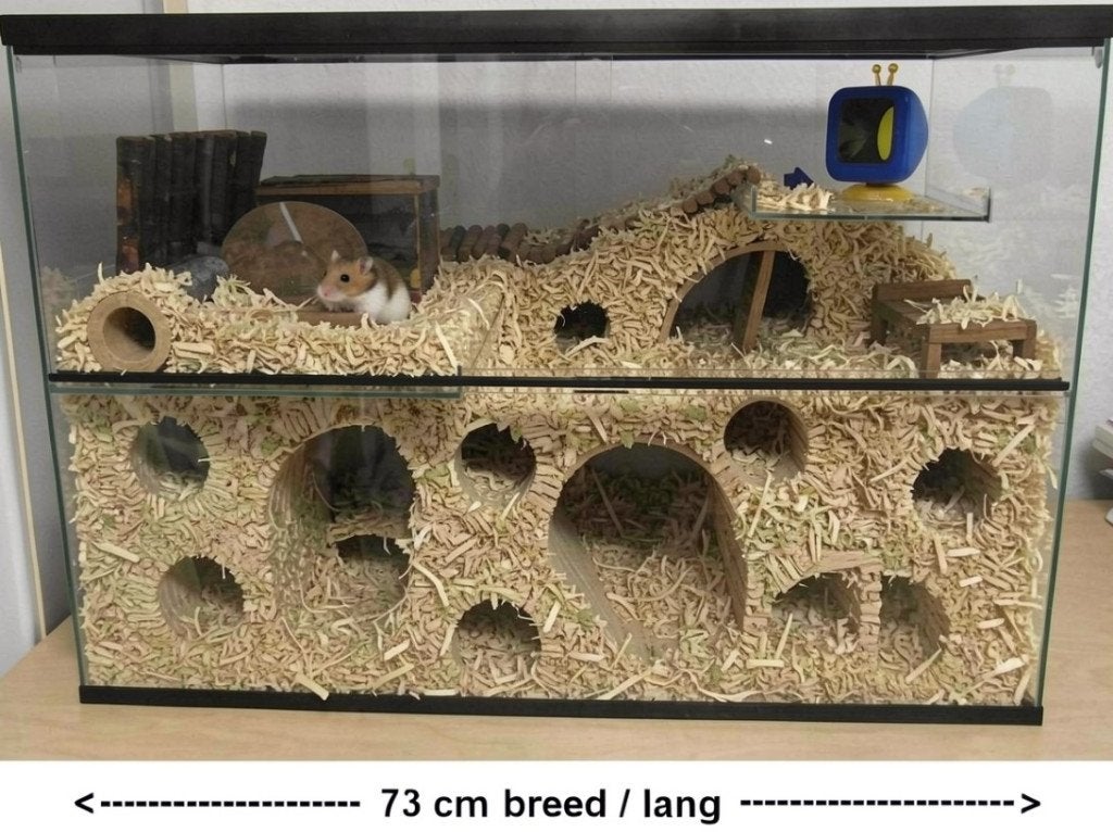 Hamster kooi inclusief toebehoren en lengte is 73 cm, Minder dan 75 cm, Zo goed als nieuw, Ophalen, Minder dan 60 cm
