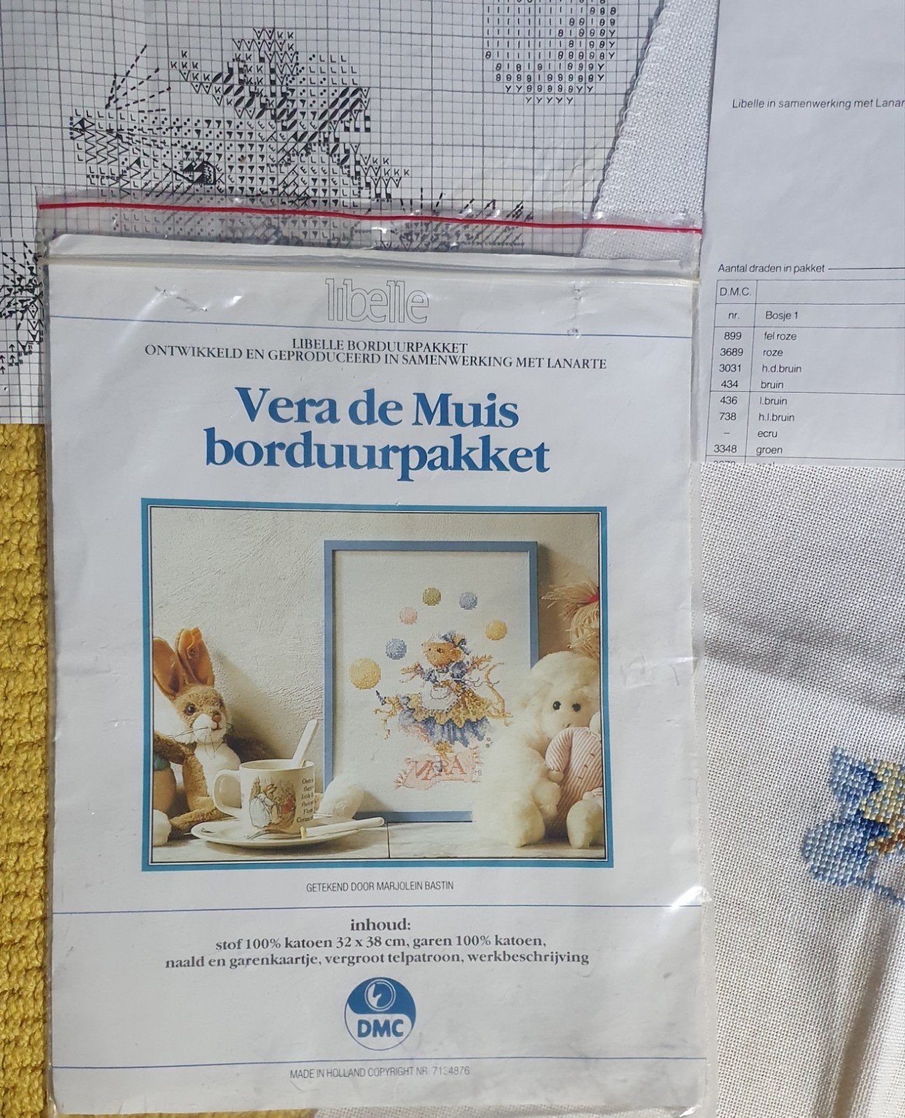 zeldzaam lanarte marjolein bastin vera de muis borduurpakket, Hobby en Vrije tijd, Verzenden, Handborduren, Borduurpakket