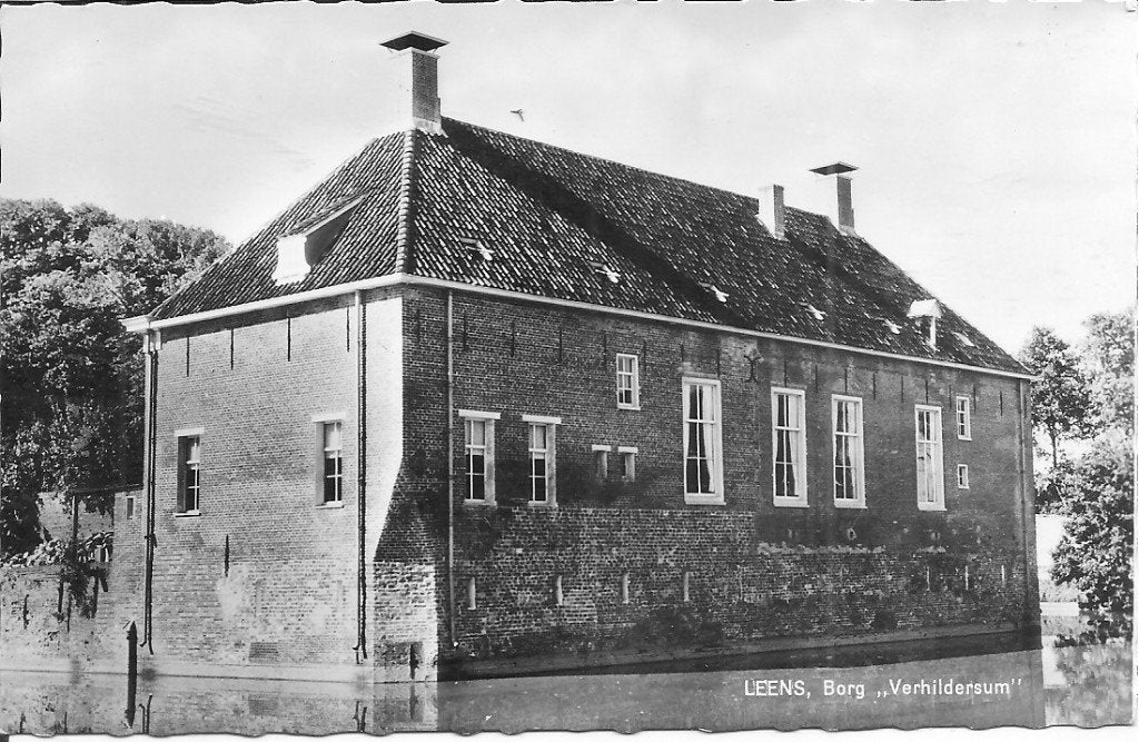 Ansichtkaart Borg Verhildersum Leens Groningen, Ophalen of Verzenden, 1940 tot 1960, Ongelopen, Groningen