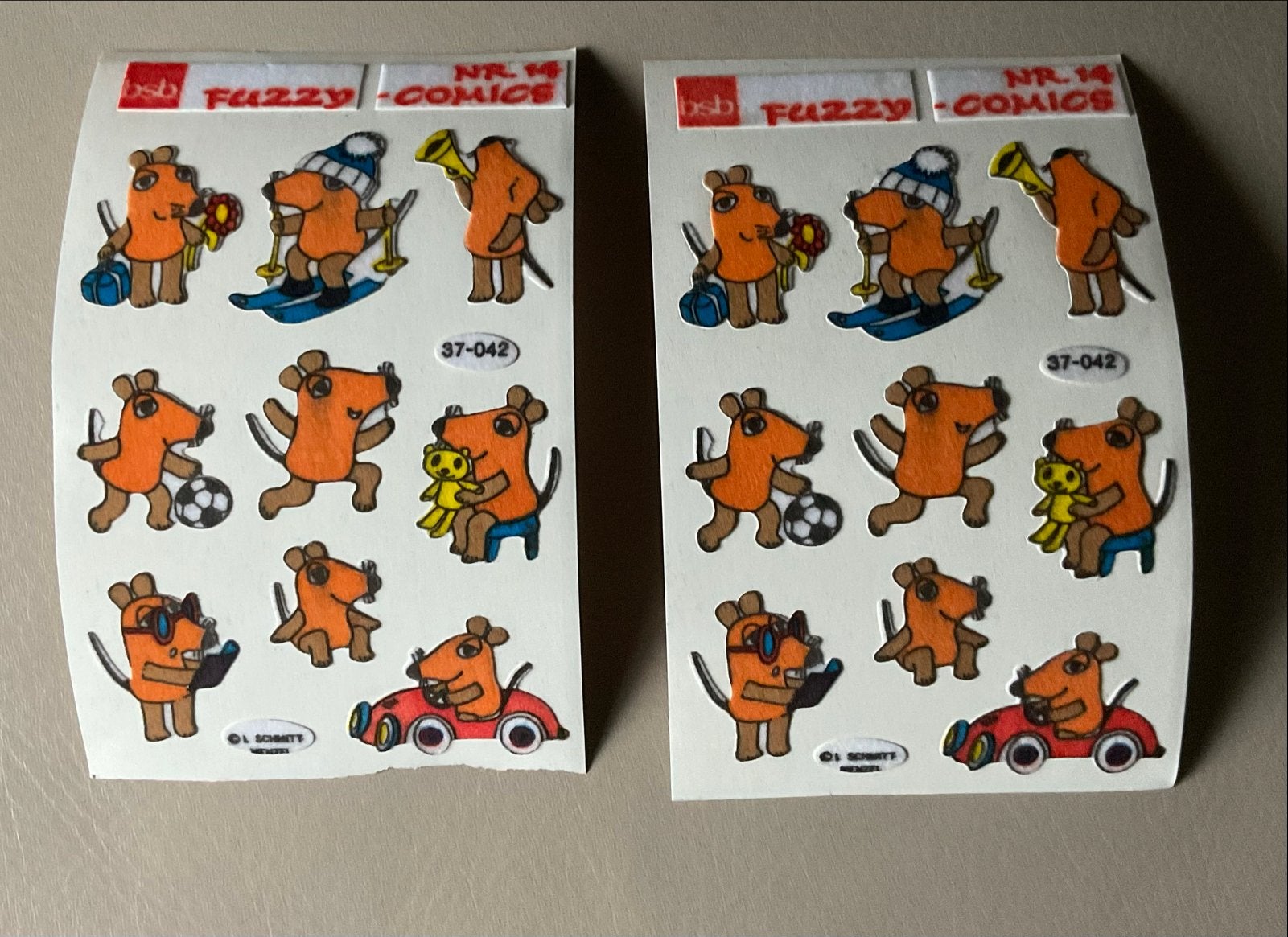 2x Fuzzy Comics stickers Die Maus, Ophalen of Verzenden, Nieuw, Strip of Tekenfilm