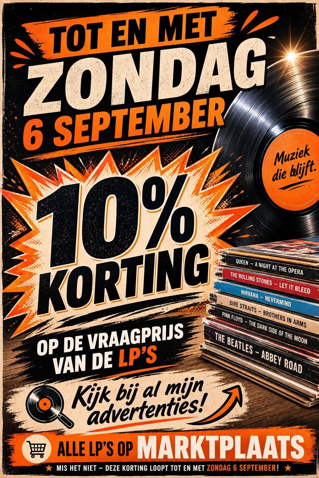ACTIE! 10% korting op mijn LP's ACTIE!, Cd's en Dvd's, Vinyl | Rock, Ophalen of Verzenden, Gebruikt, 12 inch, Poprock