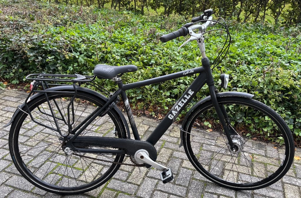 GAZELLE ESPRIT 3V 28 INCH FRAME 49 CM MATT ZWART., Fietsen en Brommers, Gebruikt, Handrem, Gazelle, Trommelrem