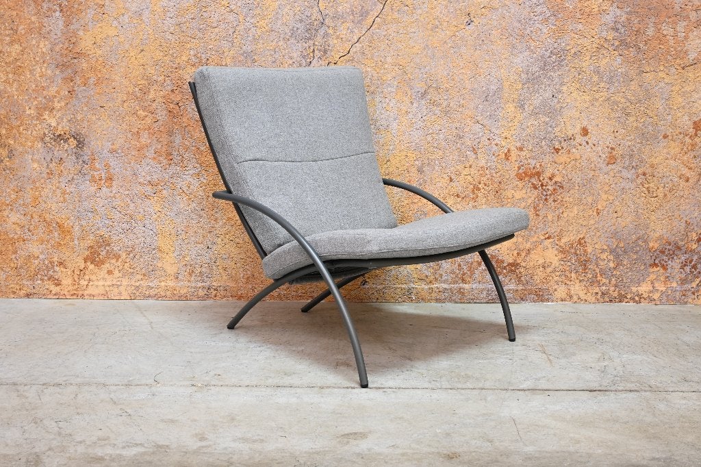 Als NIEUW! grijze stoffen Harvink Uncle Sam design fauteuil, Huis en Inrichting, Harvink, Harvink, 75 tot 100 cm, Ophalen of Verzenden