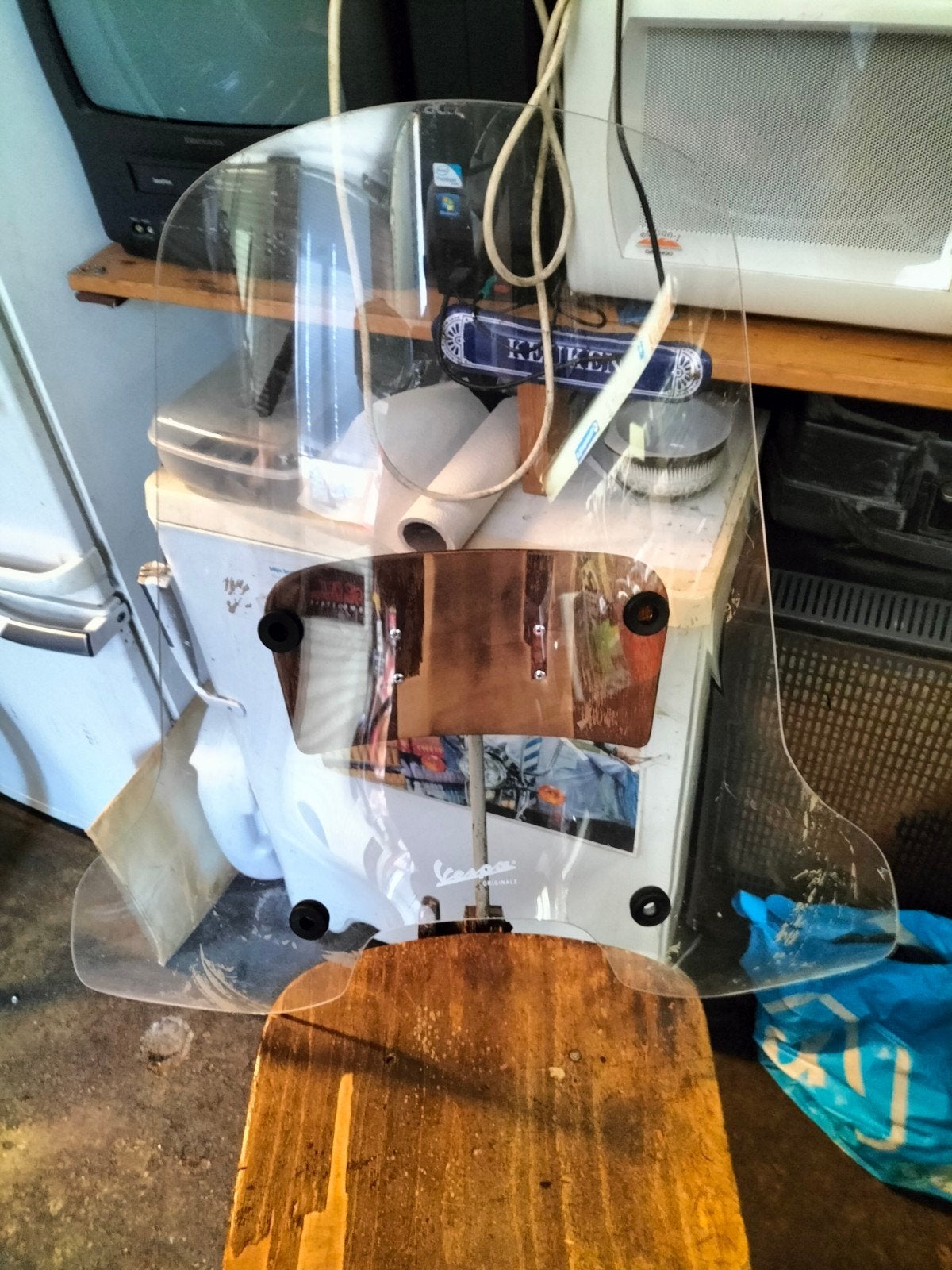 Windscherm Vespa scooter., Ophalen, Gebruikt, Overige typen, Vespa