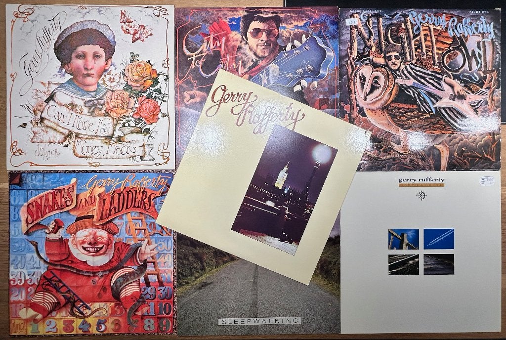 GERRY RAFFERTY - Al zijn 70s + 80s soloalbums (7 LPs; NMINT), LP, Singer-songwriter, Ophalen of Verzenden, Zo goed als nieuw