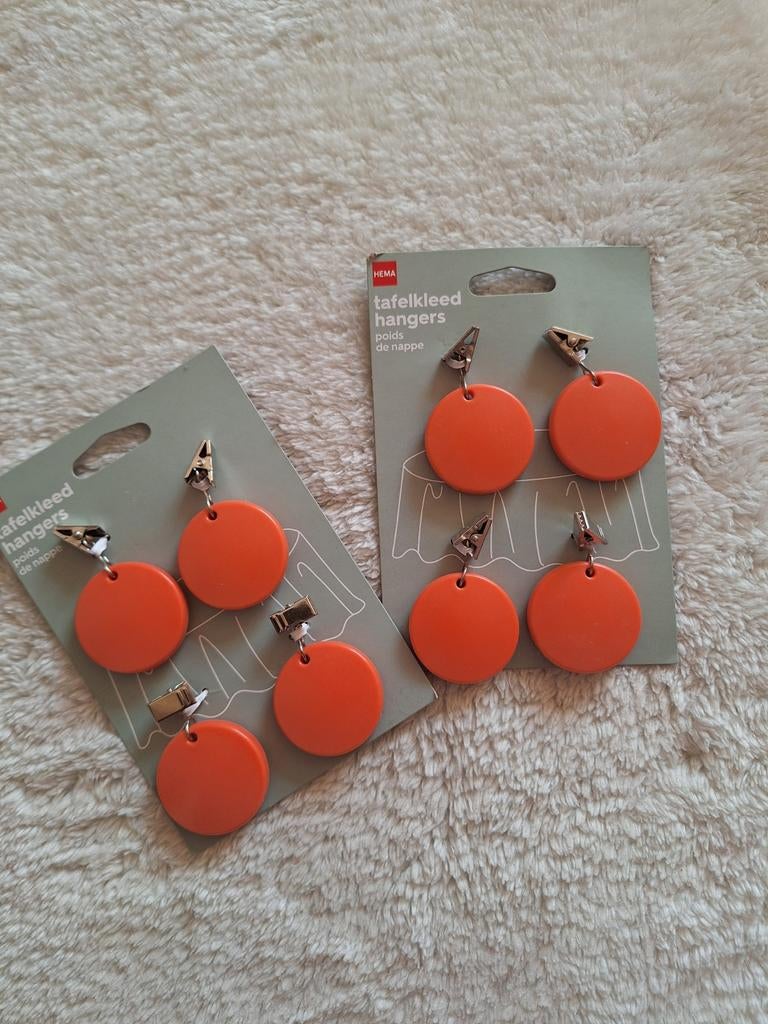 Oranje tafelkleedhangers HEMA, Ophalen, Nieuw, Rond