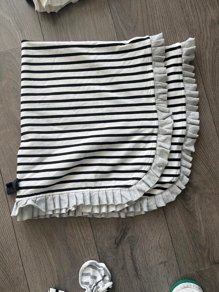 House of Jamie gestreepte deken met ruches, Ophalen of Verzenden, Zo goed als nieuw, 70 tot 85 cm, Deken