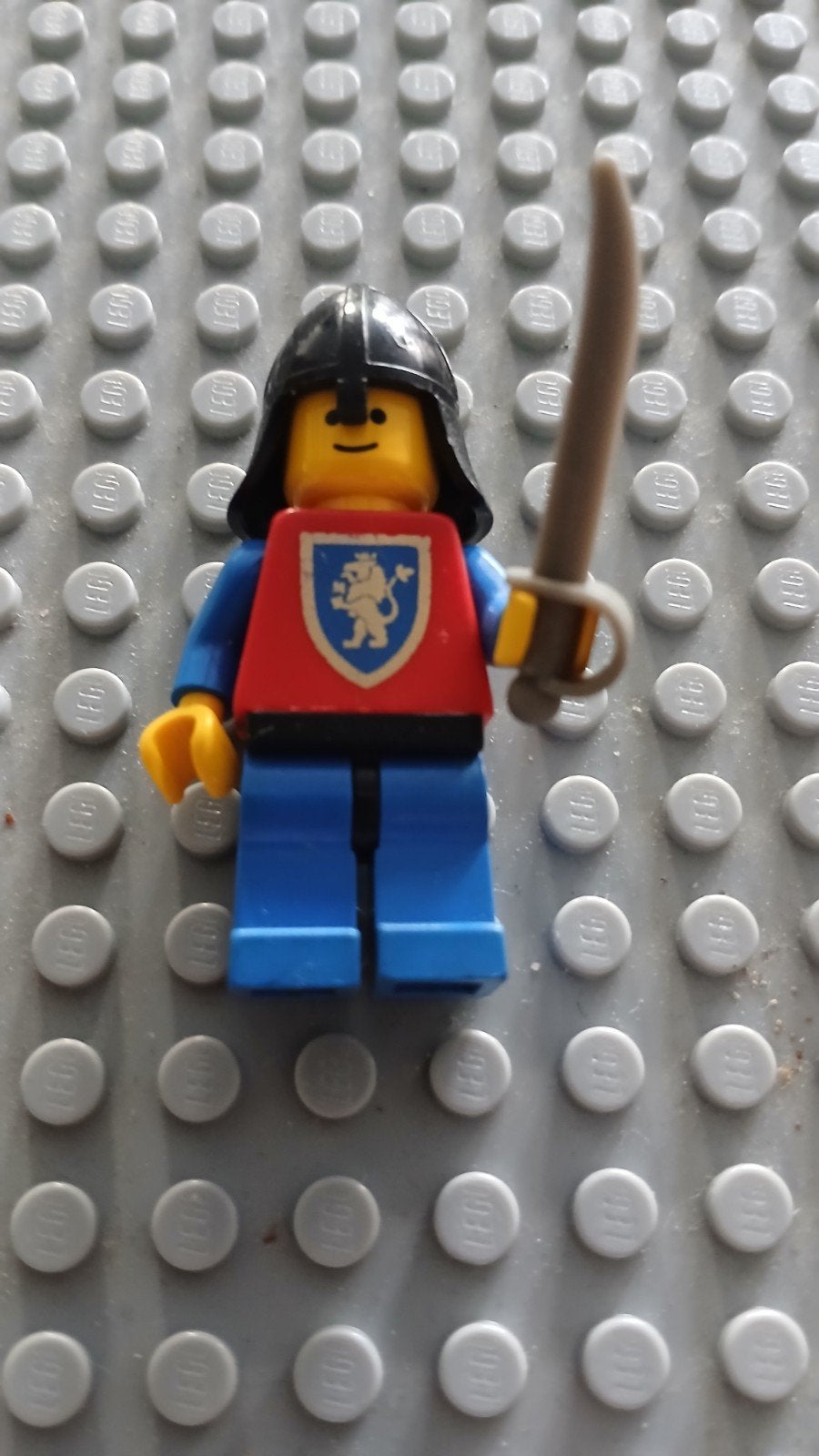 Lego Crusader Leeuwenridder minifiguur met zwaard, Lego, Ophalen of Verzenden, Zo goed als nieuw, Minifiguur