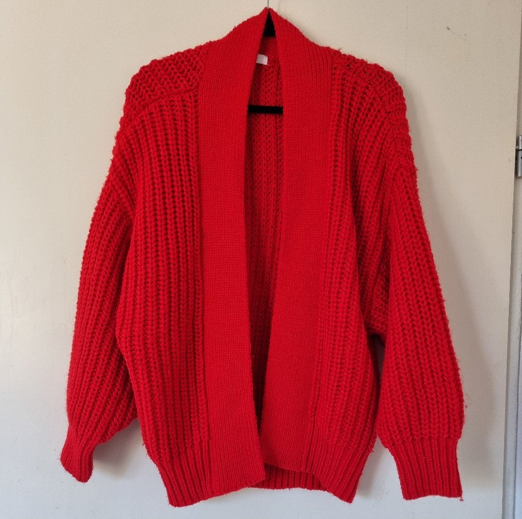 Dik rood vest lekker warm H & M, Kleding | Dames, H&M, Maat 42/44 (L), Ophalen of Verzenden, Zo goed als nieuw