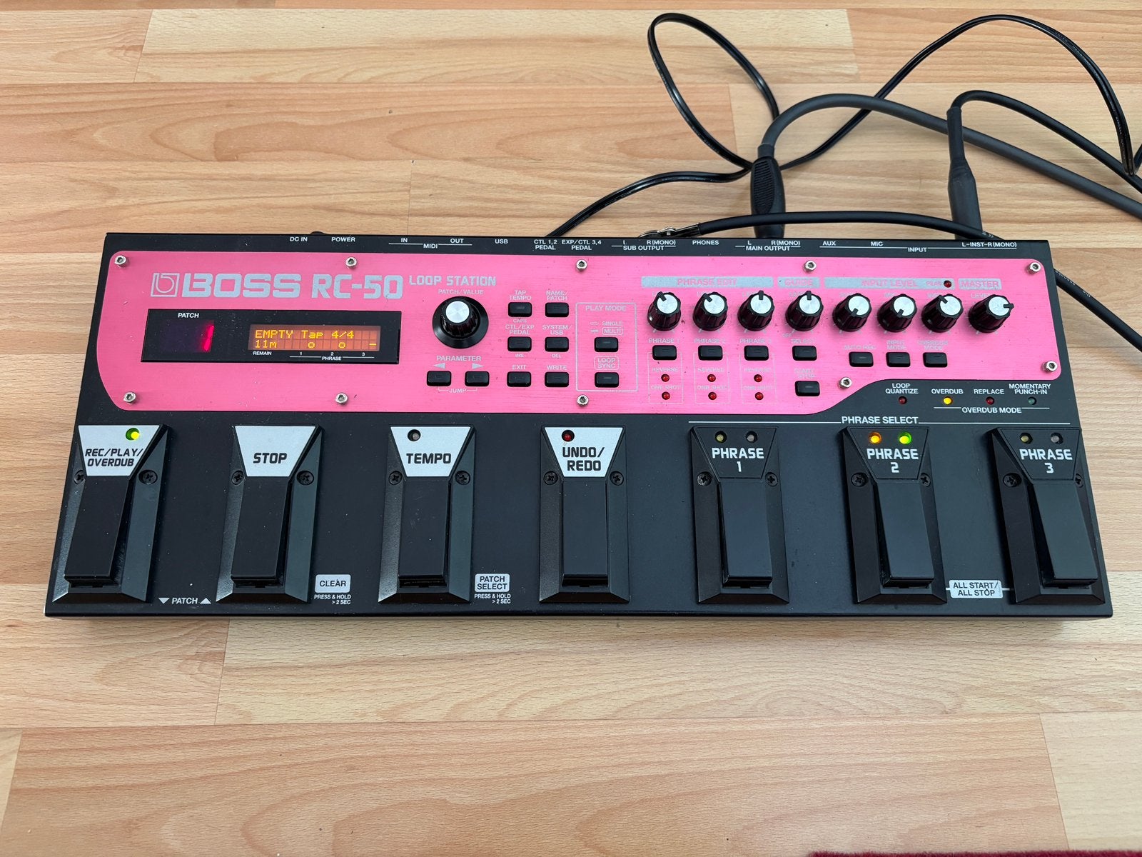 Boss RC-50 multitrack looper, Ophalen, Gebruikt