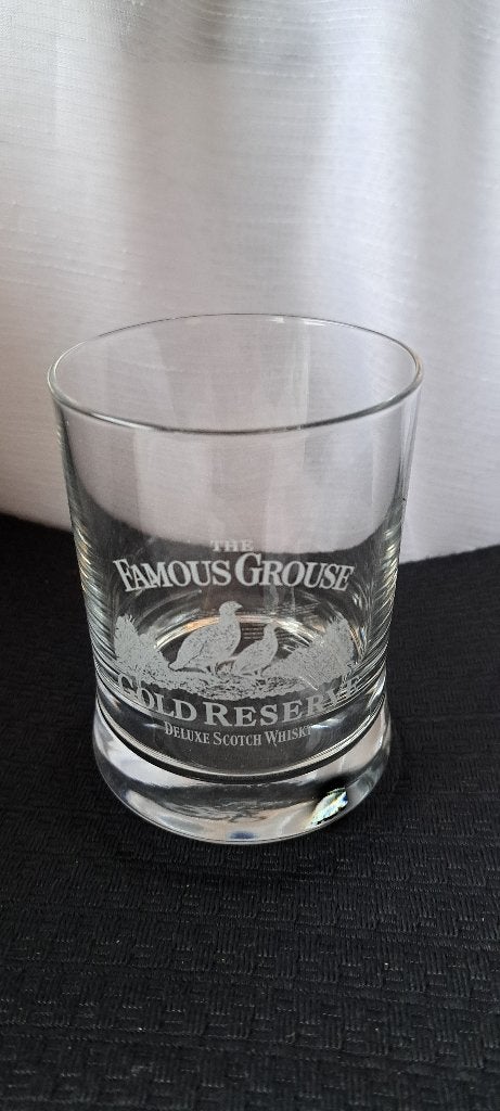 THE FAMOUS GROUSE GOLD RESERVE glas, Verzamelen, Ophalen of Verzenden, Zo goed als nieuw, Borrel- of Shotglas
