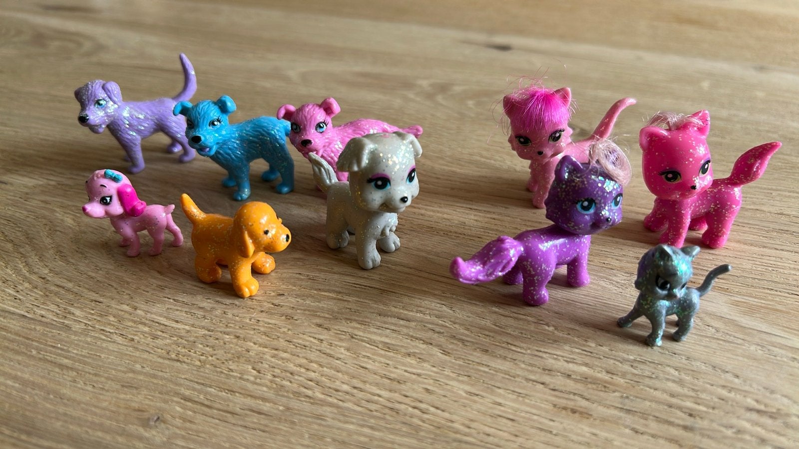Vintage Polly Pocket Glitter pets/  Huisdieren Set, Ophalen, Zo goed als nieuw