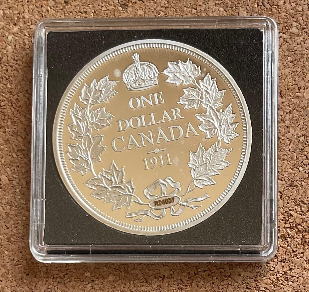 Penning Munt Replica - ONE DOLLAR CANADA 1911., Ophalen of Verzenden, Overige materialen, Buitenland