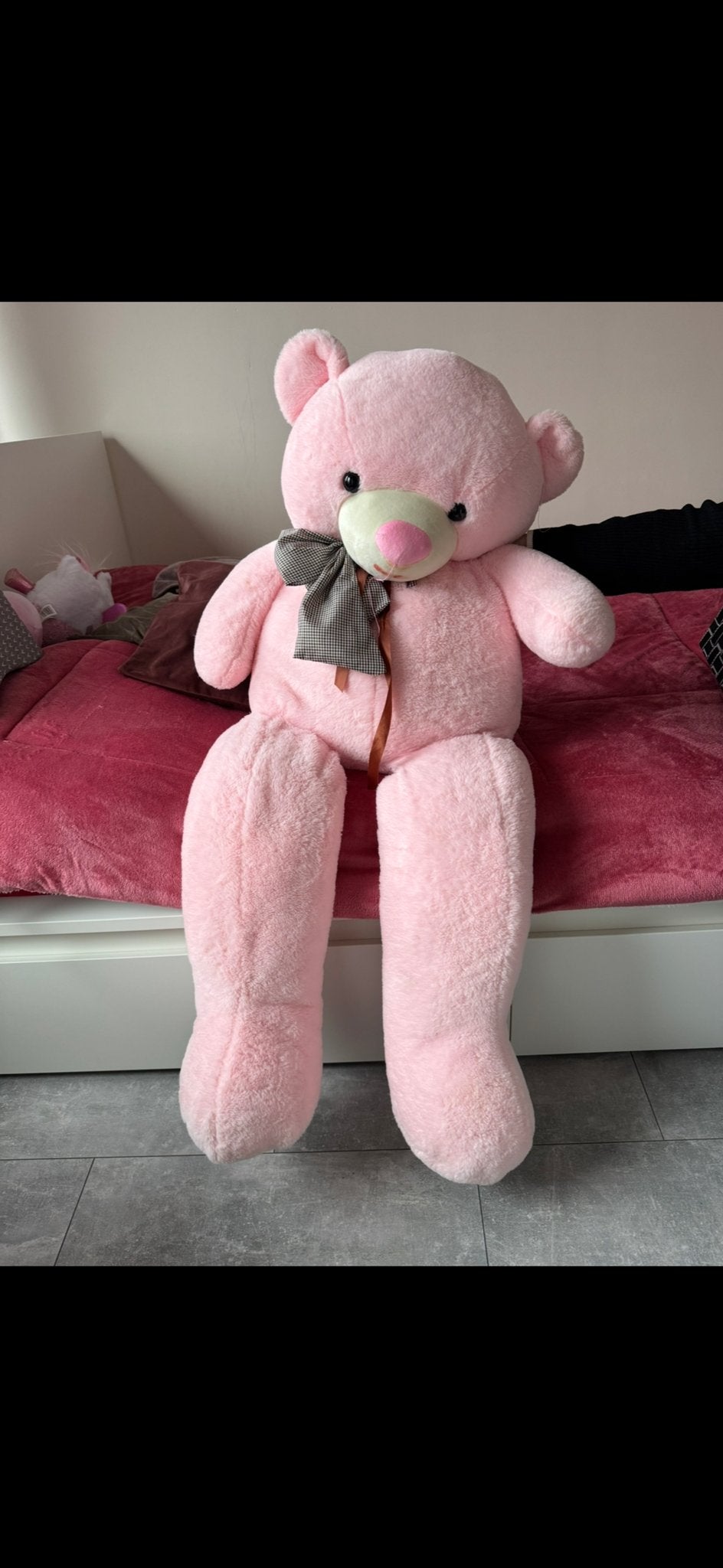 Grote Roze Teddybeer - Zo goed als nieuw, Ophalen, Beer, Zo goed als nieuw, Roze
