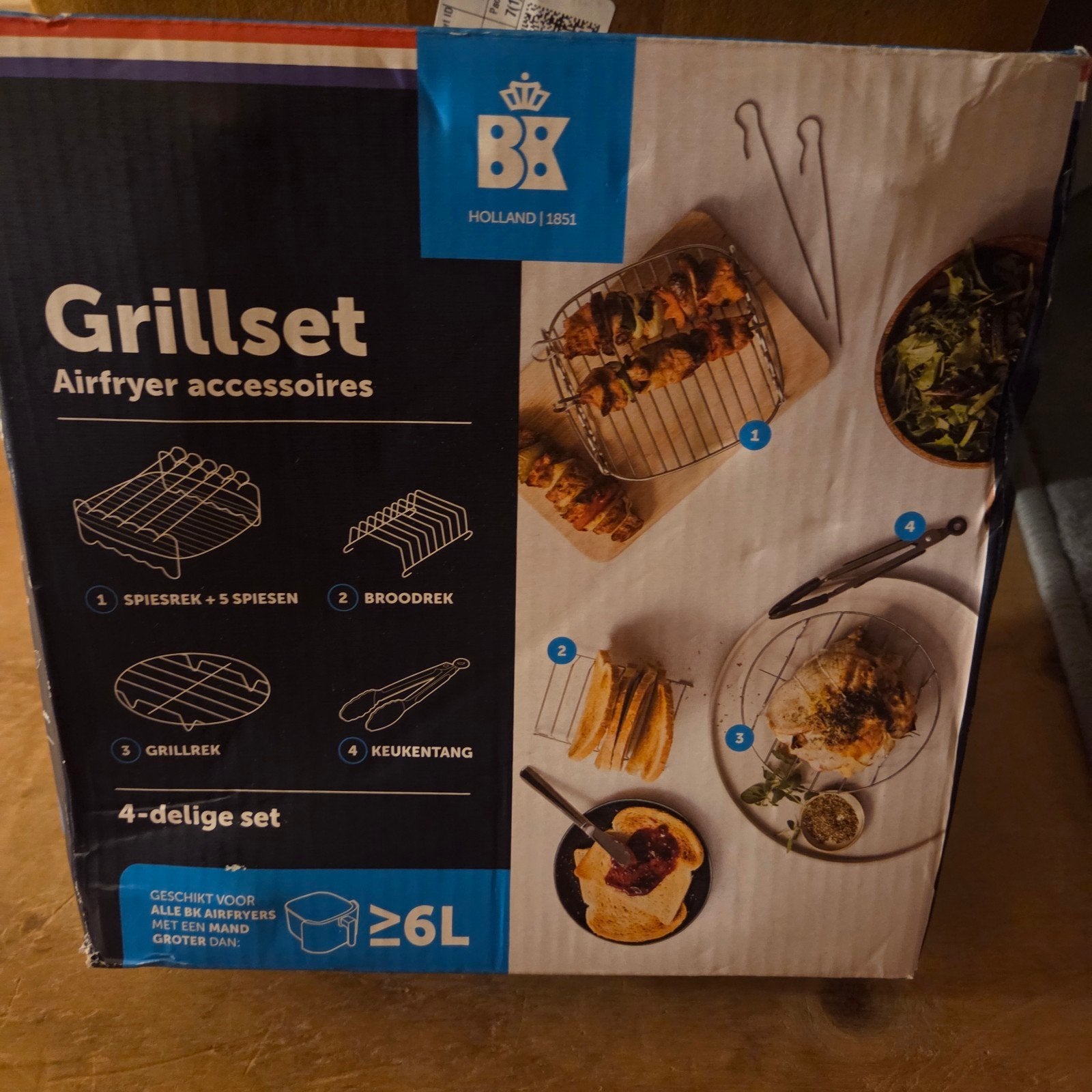 BK Grillset Airfryer Accessoires - 4-delige set, Ophalen of Verzenden