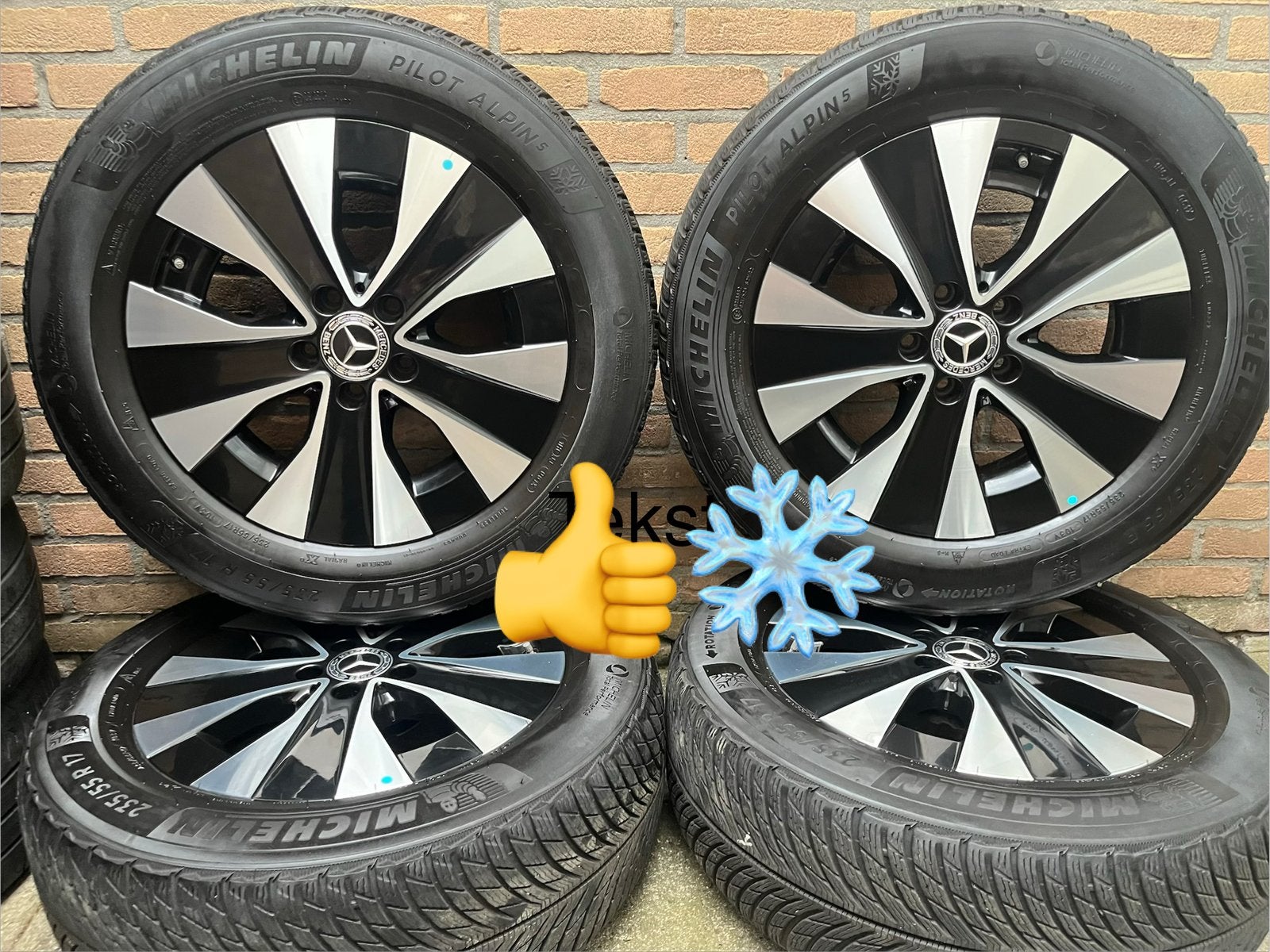 4x6,5 17” oriig Mercedes Vito V-klasse EQV Michelin winters., Auto-onderdelen, Banden en Velgen, Bestelwagen, Banden en Velgen
