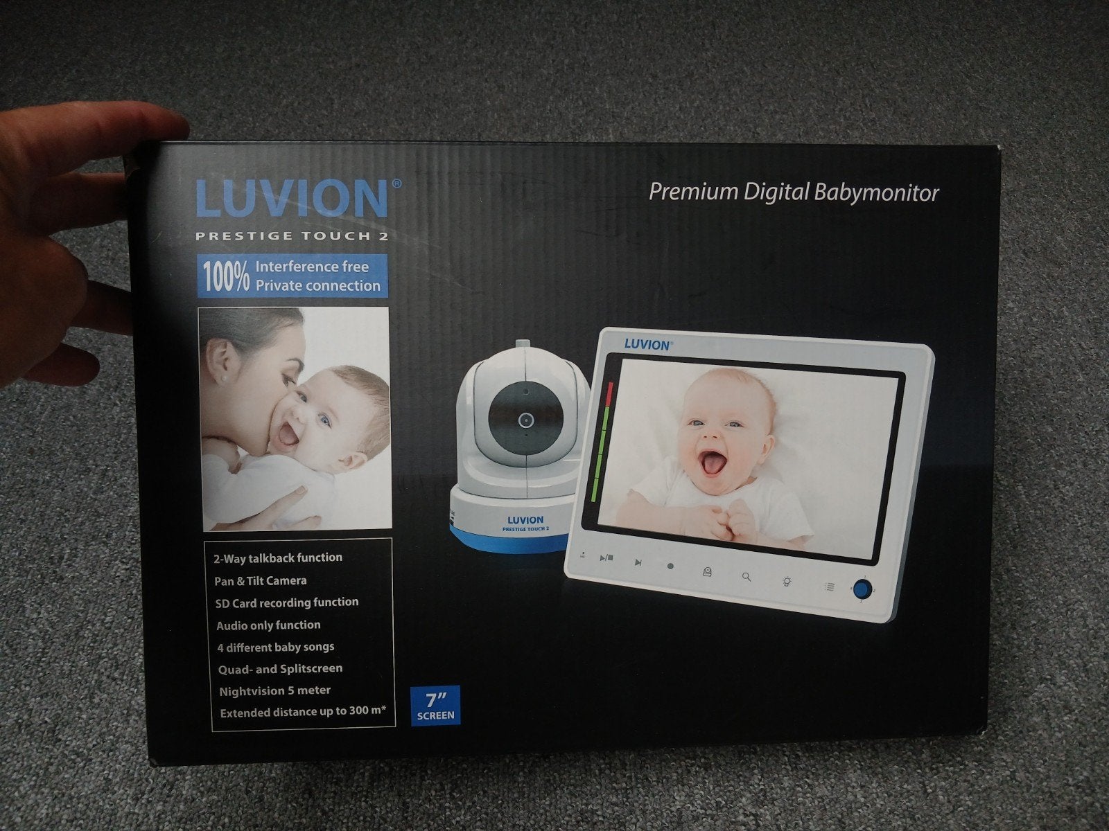 Luvion Prestige Touch 2 Premium Digitale Babyfoon, Kinderen en Baby's, Babyfoons, Ophalen, Gebruikt, 250 meter of meer, Camera