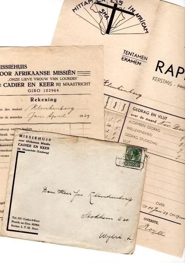 Brief Missiehuis Cadier en Keer Klinkenberg Wijlre 1939., Ophalen of Verzenden, Zo goed als nieuw