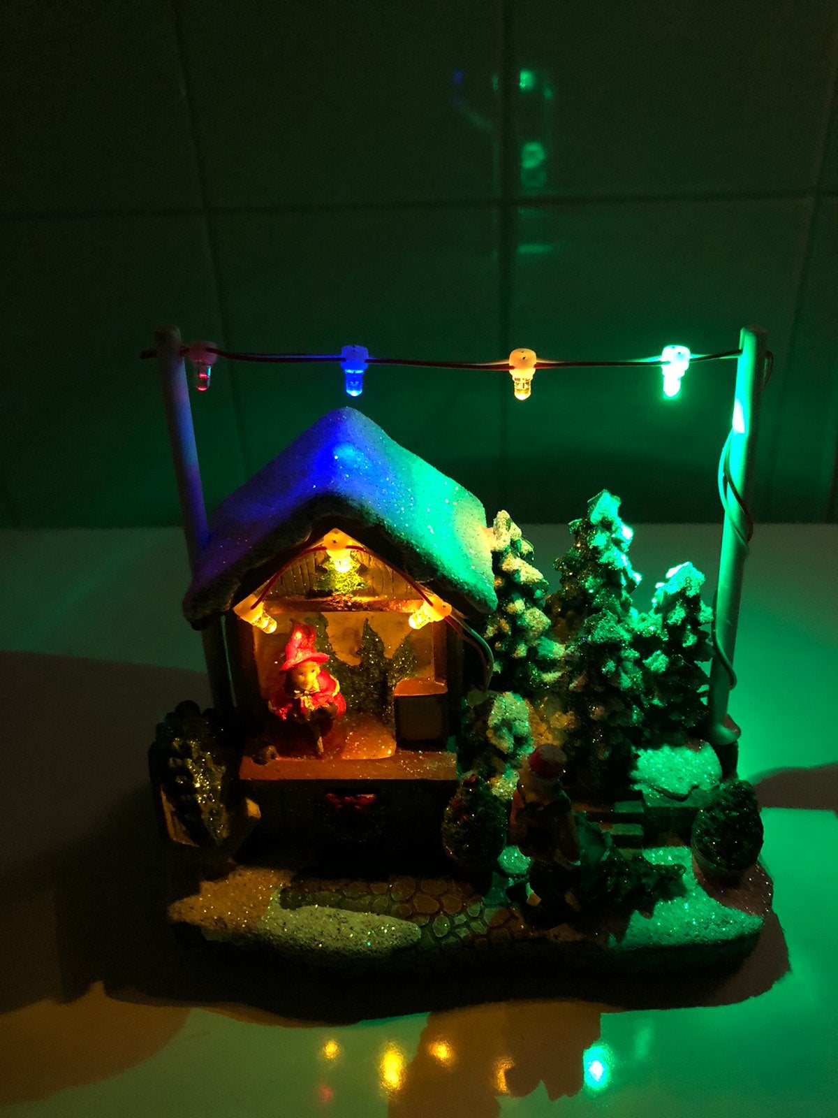 Kersttafereel met verlichting, Ophalen, Zo goed als nieuw