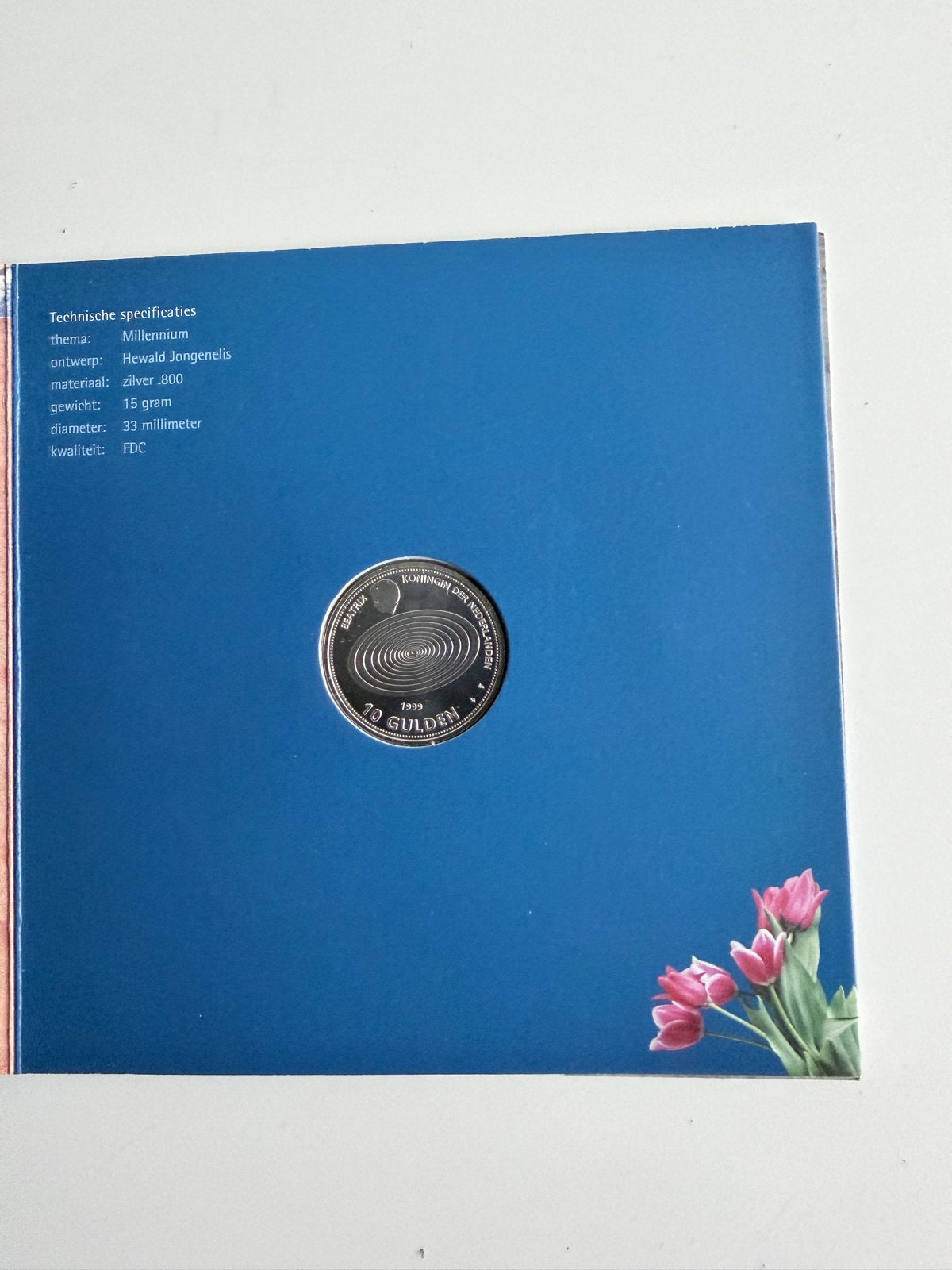 Zilveren Tiengulden Millennium Munt FDC, Koningin Beatrix, Zilver, Ophalen of Verzenden, Losse munt