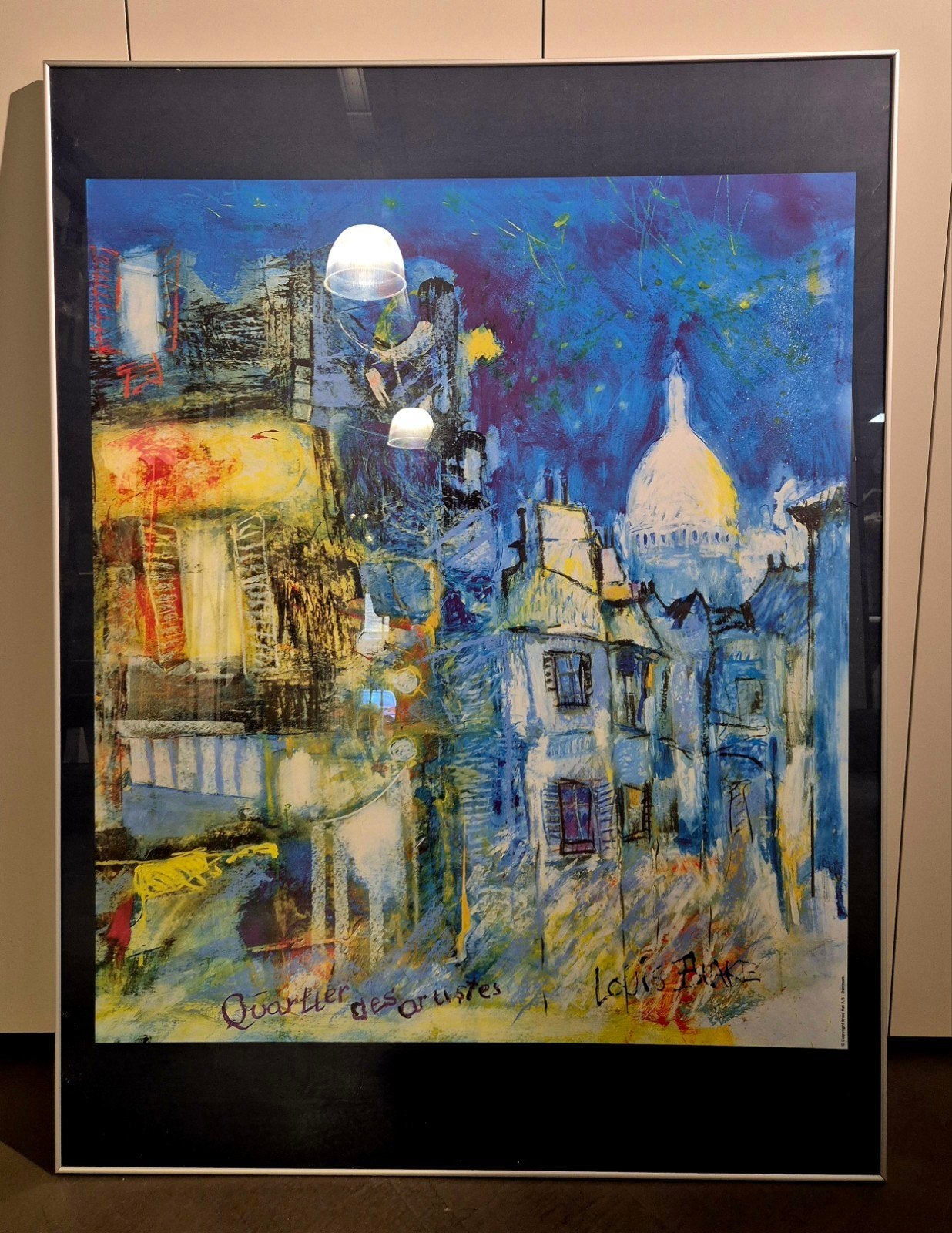 Vrolijk schilderij QUARTIER DES ARTISTES, Ophalen