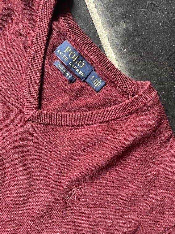 Ralph Lauren V-Hals Trui, Ralph Lauren, Ophalen of Verzenden, Zo goed als nieuw, Rood