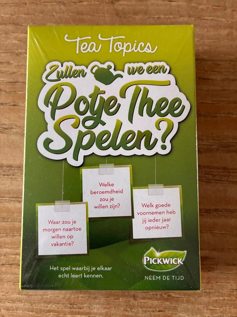 Pickwick Tea Topics - Zullen we een potje thee spelen? nieuw, Vijf spelers of meer, Ophalen of Verzenden, Nieuw, Identity games