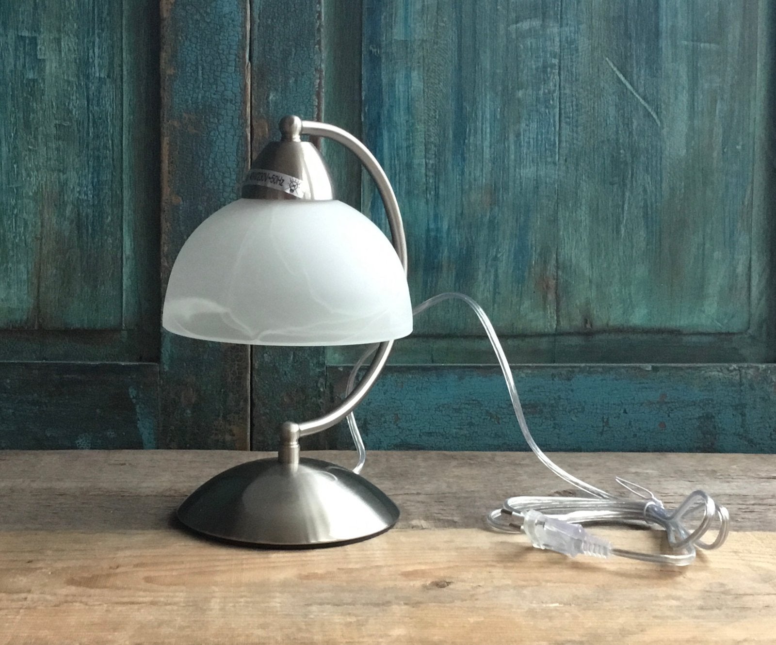 Tafellamp met touch functie zilverkleur/glas, Ophalen of Verzenden, Nieuw