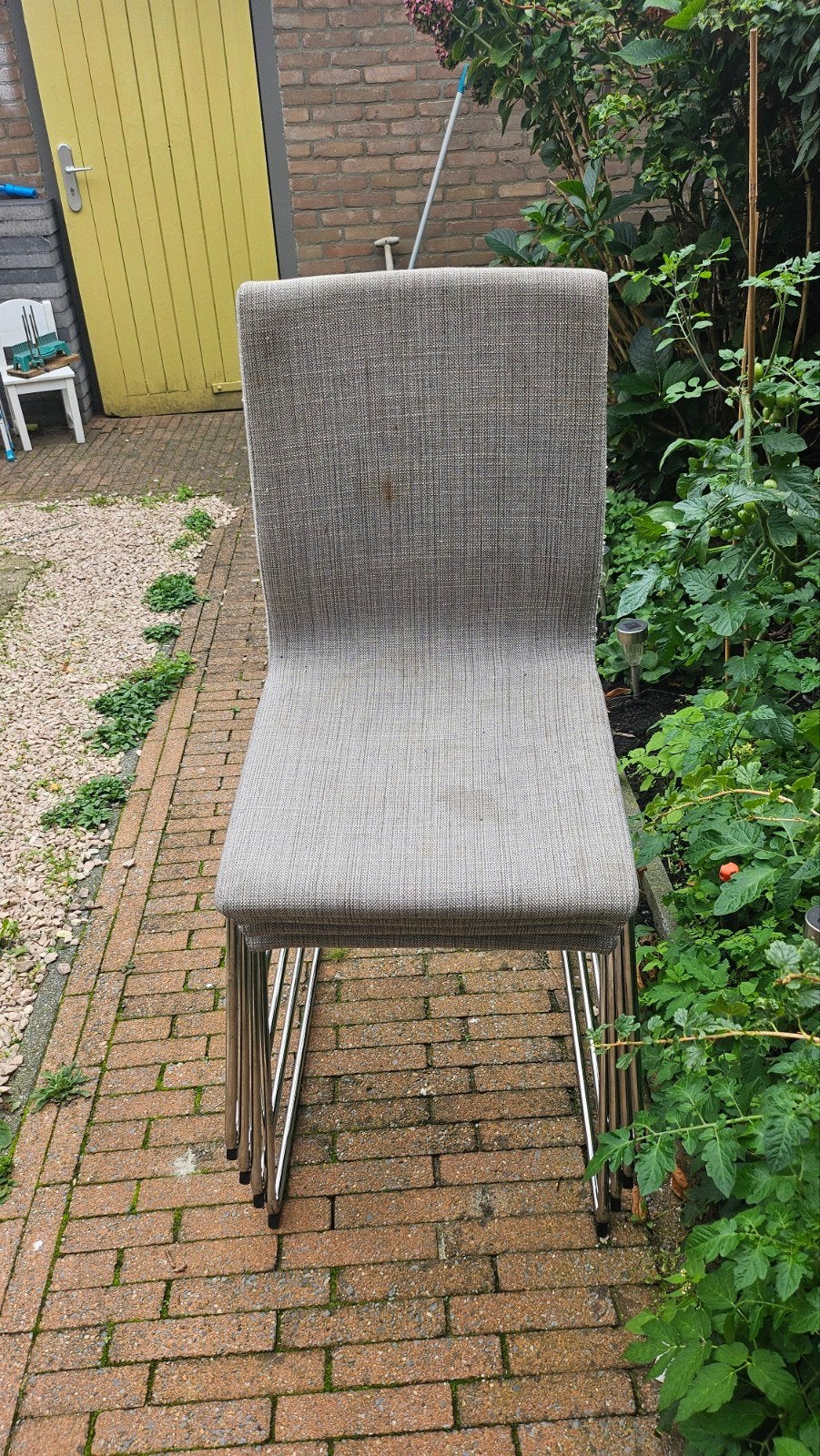 Ikea Volfgang stoelen - set van 4, Huis en Inrichting, Ophalen, Gebruikt, Metaal, Vier