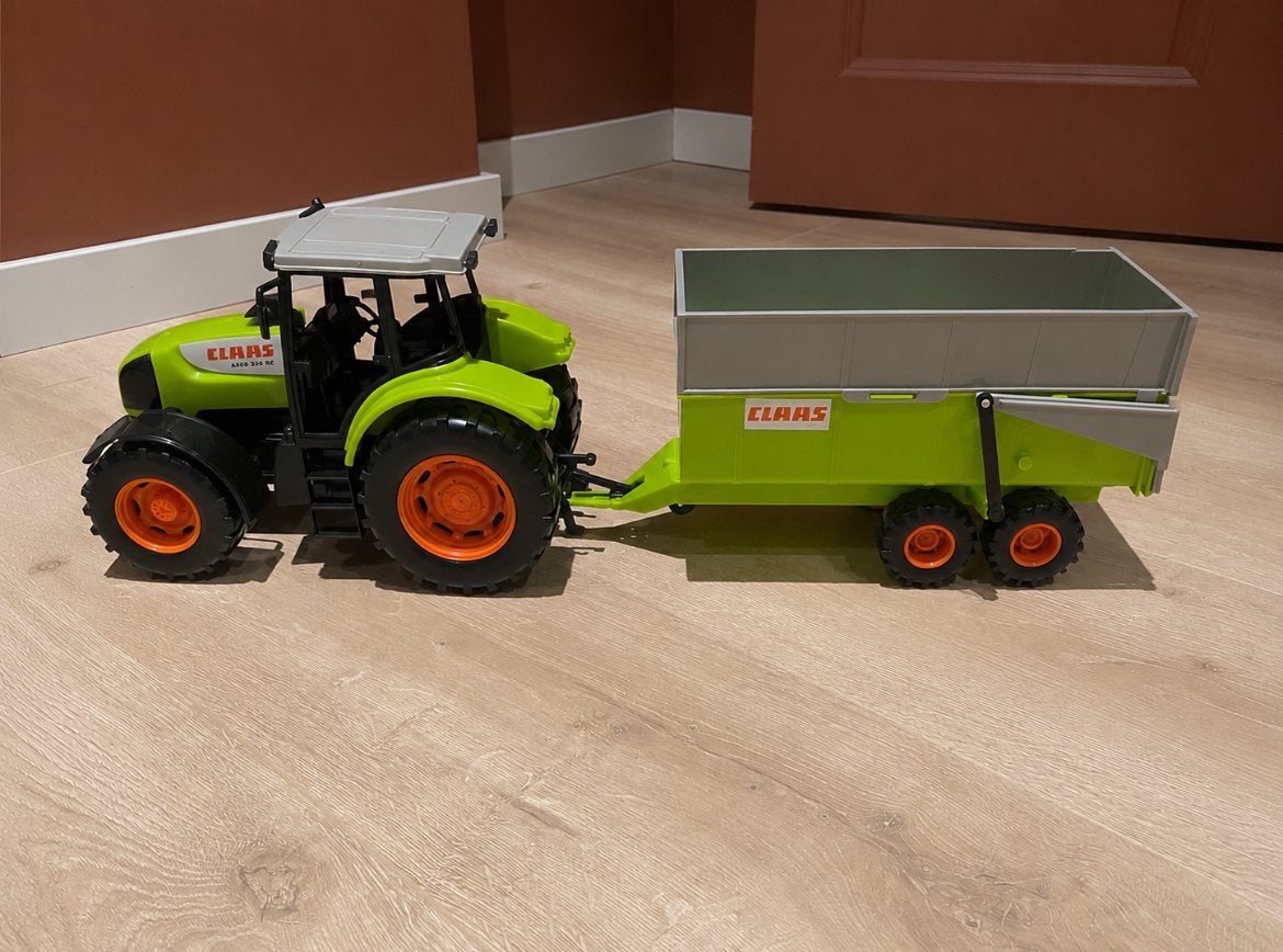 Claas tractor met aanhanger speelgoed, Ophalen, Zo goed als nieuw
