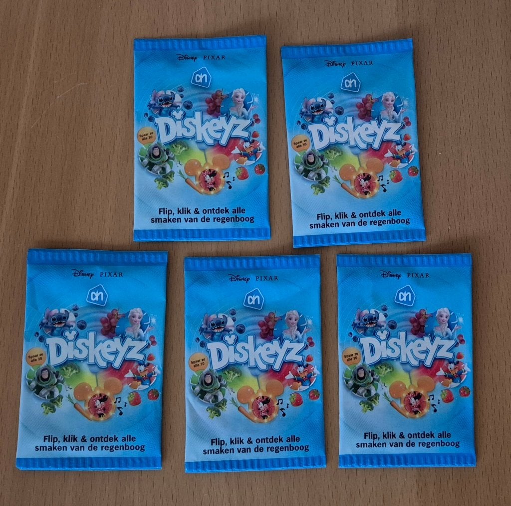5 AH Diskeyz dichte zakjes, Albert Heijn, Ophalen of Verzenden