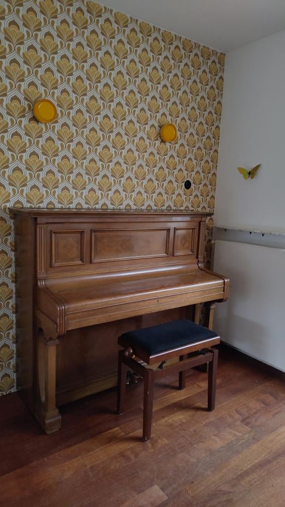 Piano Rud-Ibach-Sohn, Muziek en Instrumenten, Piano's, Ophalen, Gebruikt, Zwart