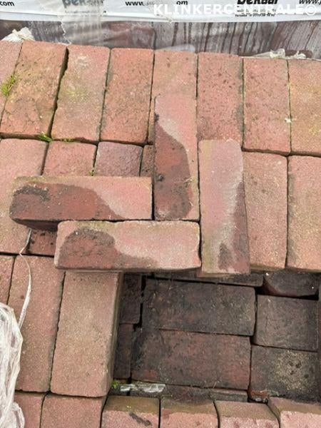 80m2 rood paars gebakken klinkers gebakken dikformaat stenen, Bij dit gebruikte product niet te achterhalen, Gebruikt, Verzenden